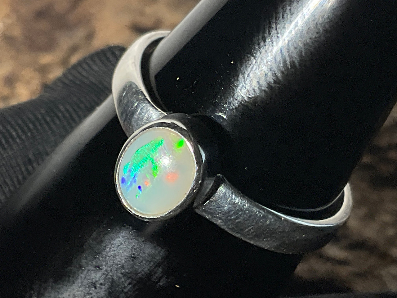 Natural Australian Coober Pedy Opal Ring 13.60 Carat